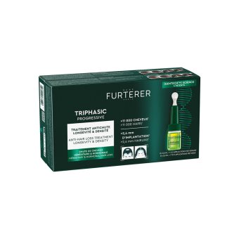 TRIPHASIC LONGEVITY serumas progresuojančiam plaukų slinkimui, 8 ampulių, 5.5 ml
