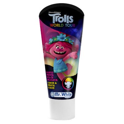 TROLLS dantų pasta vaikams, mėtų skonio, 3-., 75 ml, 6 m
