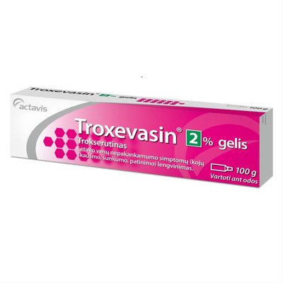 TROXEVASIN, 2 %, gelis, 100 g