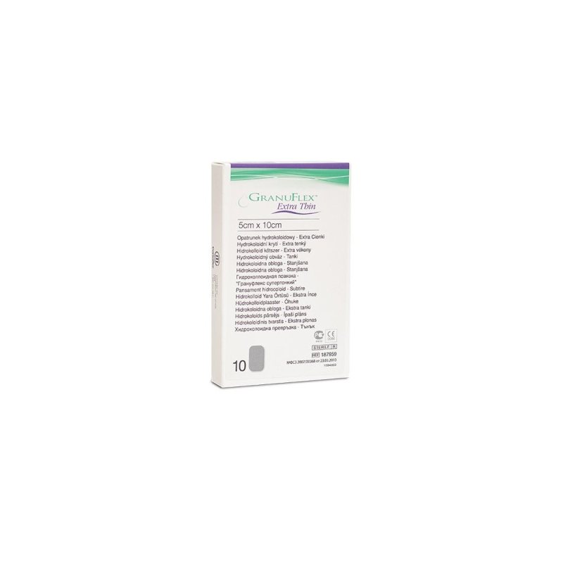 TVARSTIS HIDROKOL. GRANUFLEX EXTRA THIN N10, 5 x 10 cm