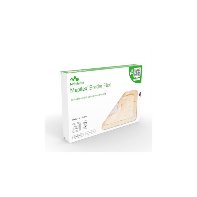 Tvarstis silik. MEPILEX Border Flex N5, 15 x 20 cm