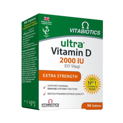 Ultra Vitamin D3 2000IU tabletės EXTRA STRENGHT N96