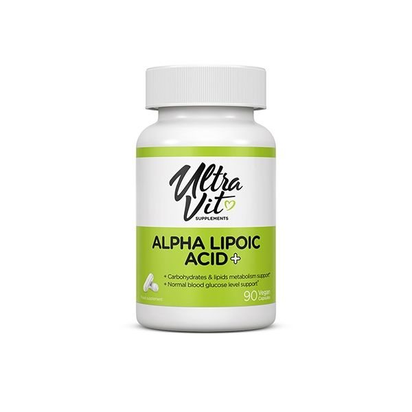 ULTRAVIT maisto papildas ALPHA LIPOIC ACID, 90 kaps.