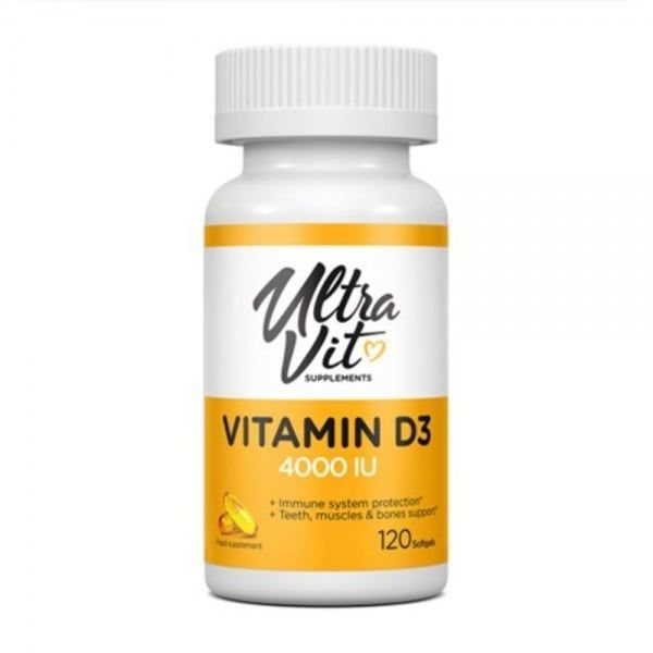 ULTRAVIT maisto papildas VITAMIN D3 4000 TV, 120 kaps.