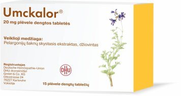 UMCKALOR 20 mg plėvele dengtos tabletės N15