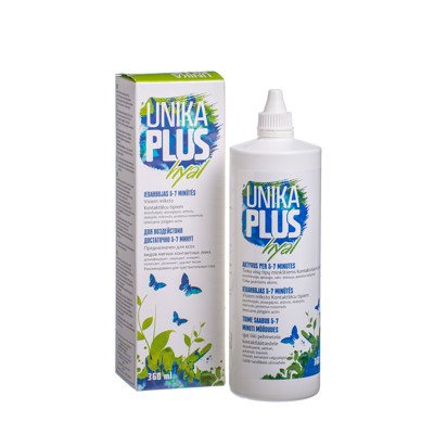 UNIKA PLUS HYAL, kontaktinių lęšių skystis, 360 ml