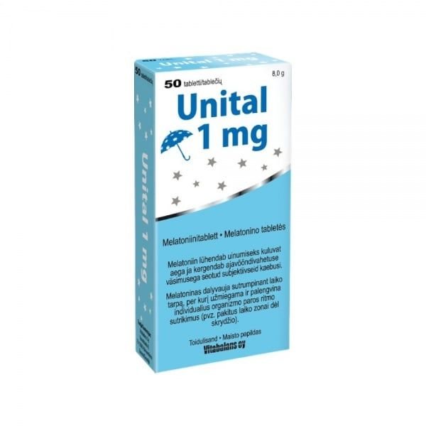 UNITAL maisto papildas 1 mg, 50 tab.