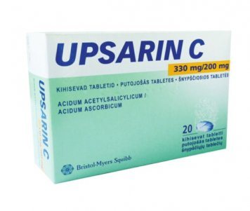 UPSARIN C 330 mg/200 mg šnypščiosios tabletės N20