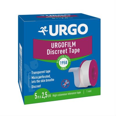 URGO FILM, ruloninis, polietileninis pleistras, x 2,5 cm, 5 m