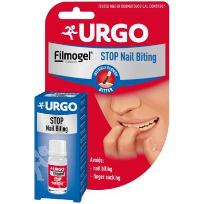 URGO FILMOGEL STOP Nail Biting nepastebimas, labai kartus lakas nuo nagų kramtymo, 9 ml