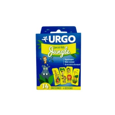URGO pleistras vaikams KIDS JUNGLE, N14, 2.5 x 5.7 cm