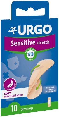 URGO Sensitive stretch - tamprusis pleistras SENSITIVE x 7,2 cm, N10, 2 cm
