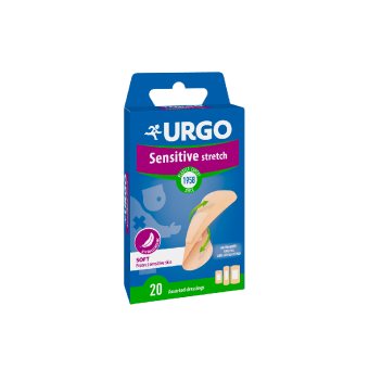 URGO tamprus pleistras SENSITIVE, 20 vnt