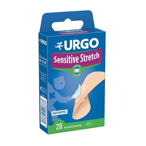URGO tamprusis pleistras SENSITIVE STRETCH, 3 dydžių, N20