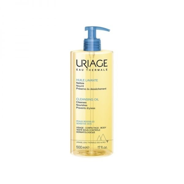 URIAGE aliejinis kūno prausiklis sausai, jautriai odai, su dozatoriumi, 500 ml