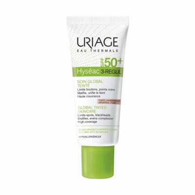 Uriage Hyseac 3-Regul Global SPF50+ lengvas, toninis kremas, 40 ml