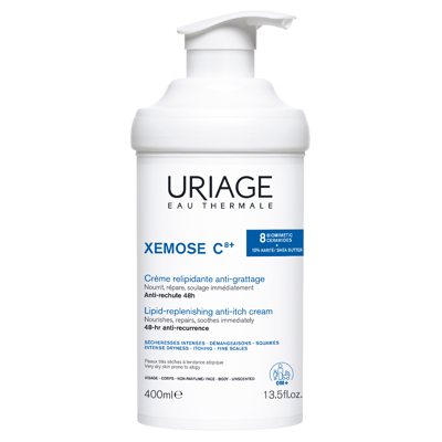 URIAGE XEMOSE C8+, universalus minkštinamasis kremas su dozatoriumi, 400 ml