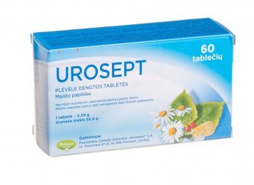 UROSEPT plėvele dengtos tabletės N60