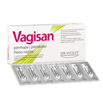 VAGISAN ovulės su pieno rūgštimi N7