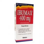 Vaistai nuo skausmo ir karščiavimo IBUMAX 400 mg, 20 tab.