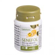 Vaistai nuo vidurių užkietėjimo SENEFOL 300 mg, 20 tab.