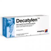 Vaistas nuo gerklės skausmo DECATYLEN LOZENGES, 40 pastilių