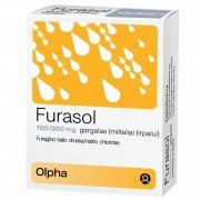 Vaistas nuo gerklės skausmo FURASOL, 5 pak., 1 g