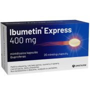 Vaistas nuo skausmo IBUMETIN EXPRESS 400 mg, 20 kaps.