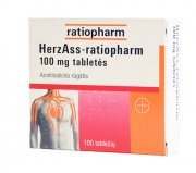 Vaistas trombocitų agregacijai slopinti HERZ ASS-RATIOPHARM, 100 vnt