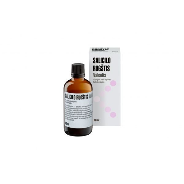 VALENTIS SALICILO RŪGTŠIS (BP) 10 mg/ml odos tirpalas, 80 ml