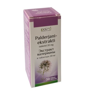 Valerijonų ekstraktas 20 mg, N50