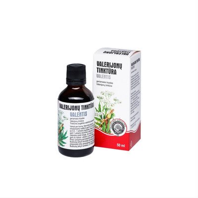 VALERIJONŲ TINKTŪRA VALENTIS, geriamasis tirpalas, 50 ml