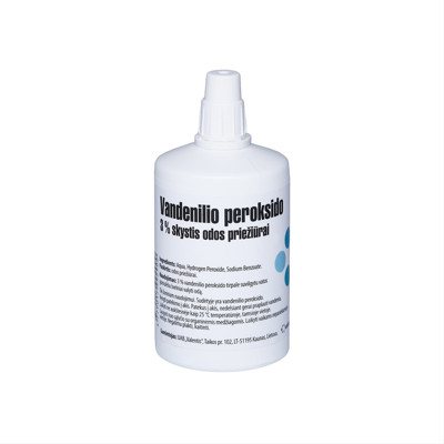 VANDENILIO PEROKSIDAS VALENTIS, 3 %, odos tirpalas, 100 ml