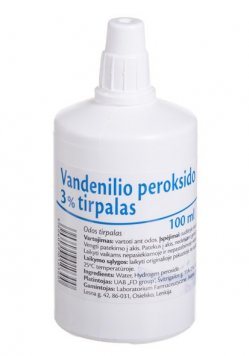 VANDENILIO Peroksido 3 % odos tirpalas, 100 ml