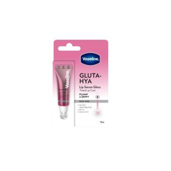 VASELINE, lūpų blizgesys su serumu, ROSY PINK, 10 ml