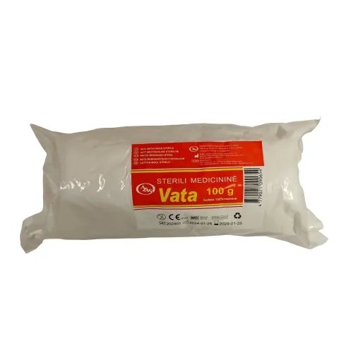 Vata, sterili, AZAS, 100 g