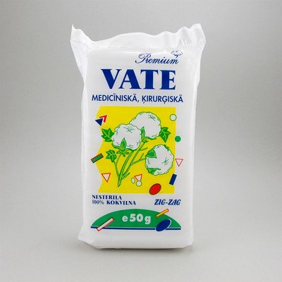 Vata Zig-Zag medicininė chirurginė Premium, 50 g