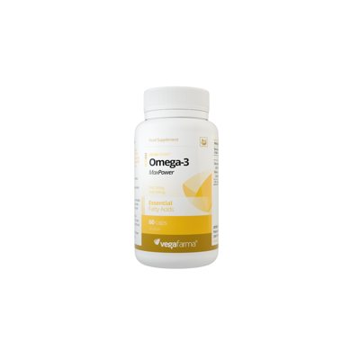 VEGAFARMA OMEGA-3 MAX POWER®, 60 kapsulių