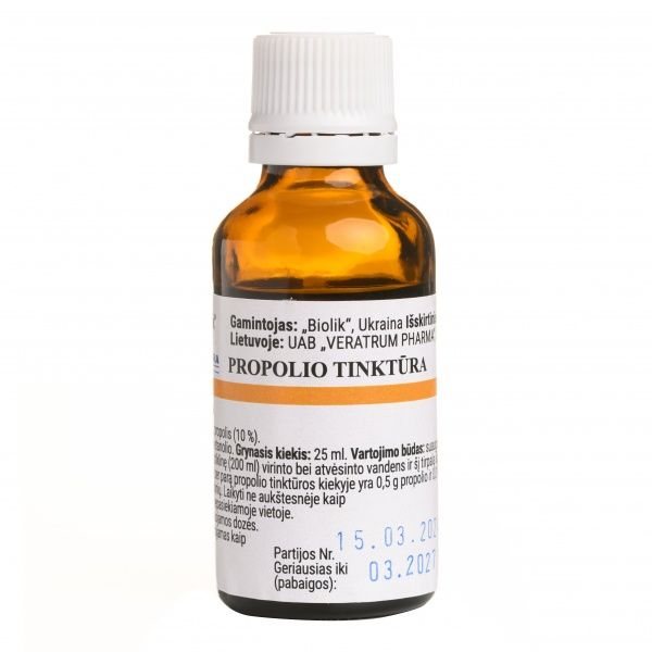 VERATRUM maisto papildas PROPOLIO TINKTŪRA, 25 ml
