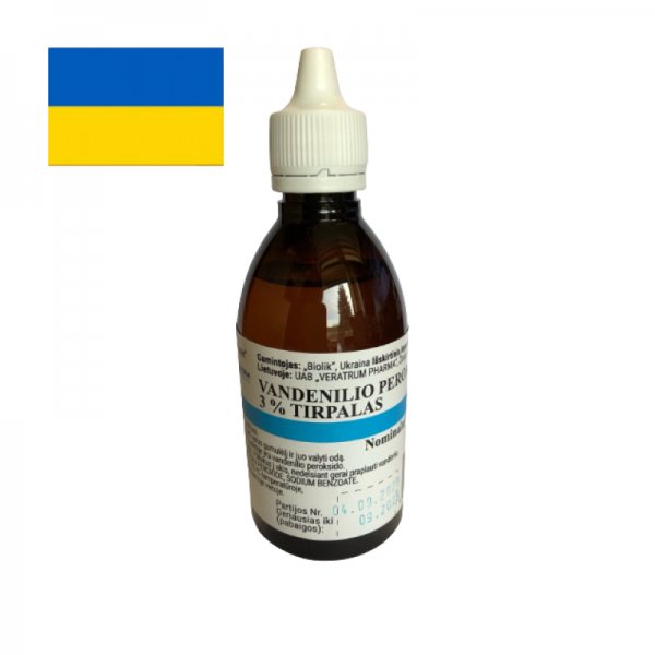 VERATRUM vandenilio peroksido tirpalas 3%, 100 ml