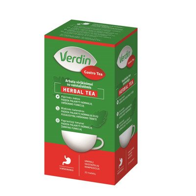 VERDIN GASTRO TEA, arbata virškinimui, 20 maišelių