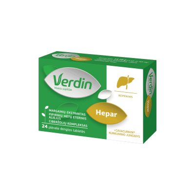 Verdin Hepar plėvele dengtos tabletės N24