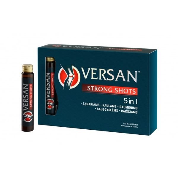 VERSAN maisto papildas STRONG SHOTS 5IN1, x 25 ml, 14 vnt