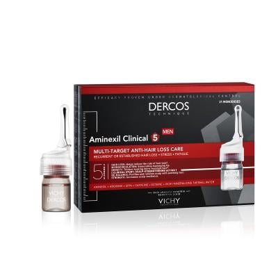 VICHY ampulės nuo plaukų slinkimo vyrams AMINEXIL PRO, N21, 6 ml