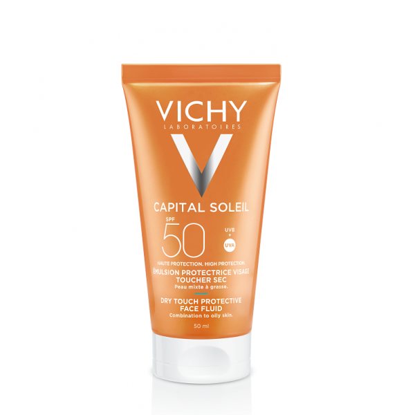 VICHY apsauginis veido fluidas CAPITAL SOLEIL DRY TOUCH, SPF50, 50 ml