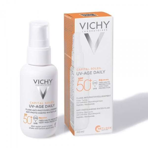 VICHY apsauginis veido fluidas CAPITAL SOLEIL UV-AGE DAILY, SPF50+, 40 ml