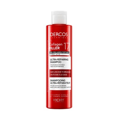VICHY DERCOS COLLAGEN 17 FILLER, inten. poveikio gaivinamasis šampūnas, 200 ml