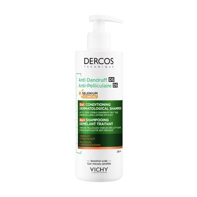 VICHY Dercos DS šampūnas nuo pleiskanų su kondicionieriumi, 390 ml
