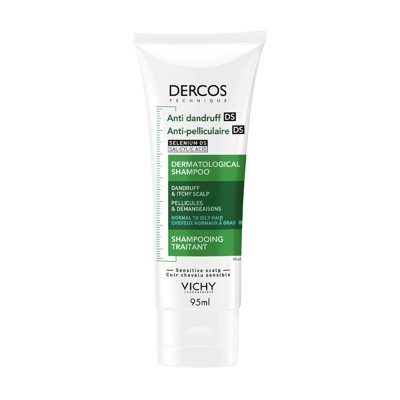 VICHY DERCOS šampūnas nuo pleiskanų, normaliems ir riebaluotis linkusiems plaukams, 95 ml