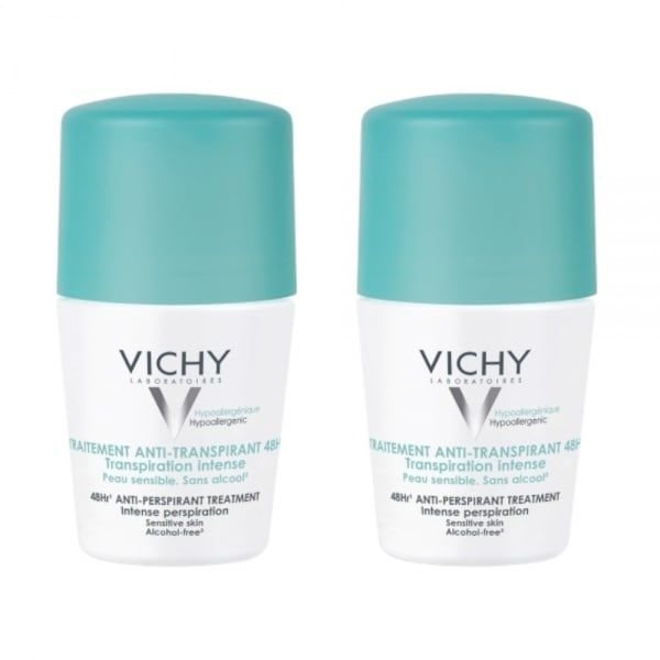 VICHY dezodorantas-antiperspirantas moterims INTENSIVE, rinkinys, x 50 ml, 2 vnt